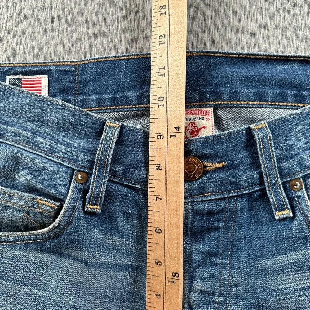 True Religion‎ Jeans Mens 31 Bobby Straight Leg Light Blue Wash Made In USA